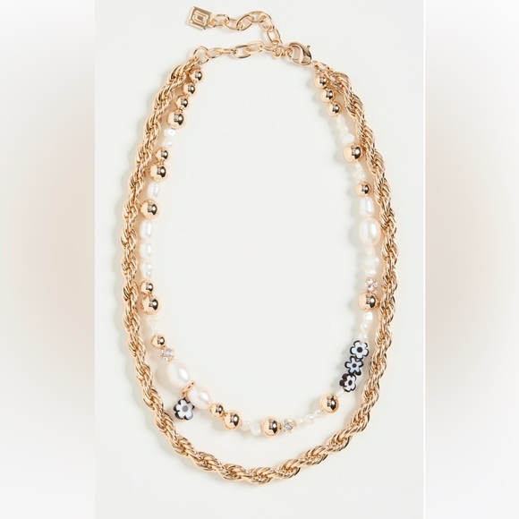 Dannijo Lucy 10K Gold-Plated & Multi-Stone Double-Strand Necklace NWT - Picture 5 of 17